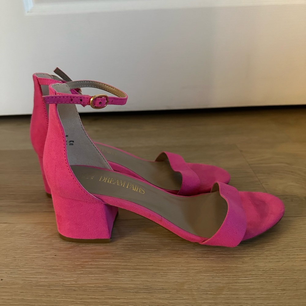 Dream Pairs Fuchsia Ankle Strap Heels